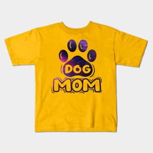 Dog Mom Typography Kids T-Shirt